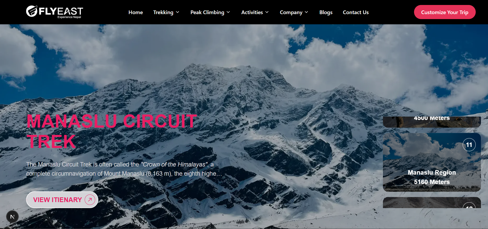 Travel and Tourism Website